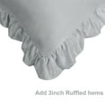 thumbnail image 5 of Unique Bargains 2-Piece Satin Ruffled Edge Pillowcases, Standard, Silver, 5 of 8
