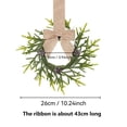 thumbnail image 3 of Mini Christmas Cabinet Wreaths with Linen Ribbon Bow, Farmhouse‑Style 10.2 Inch Artificial Xmas Hanging Wreath, Festive Decor for Kitchen Cabinets, Front Doors & Windows, 3 of 4