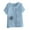 Light Blue, variant on IROINNID Fashion Women Summer Loose Novelty Print Round-Neck T-Shirt Women Short Sleeve Casual Blouse Spring Saving Sale