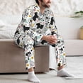 thumbnail image 7 of Kdxio Funny Puppy Men’s Pajama Set Pajamas For Men 2 Piece PJ Set with Men Pajama Pants and Long Sleeve T-Shirt Lounge Set-X-Large, 7 of 7