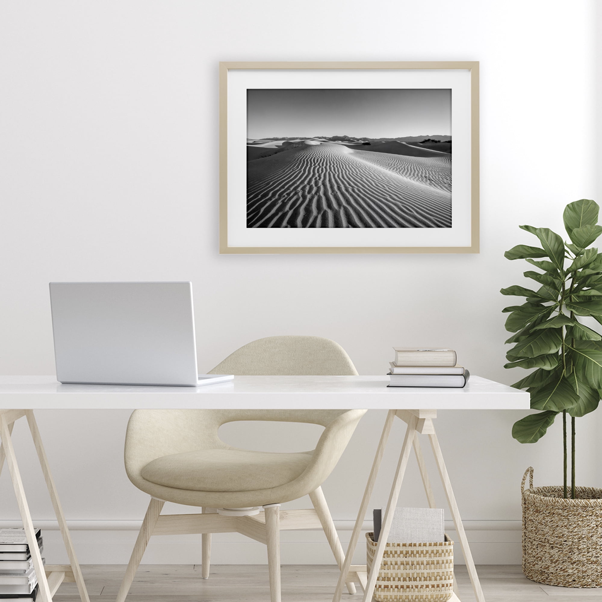 Stupell Industries Sand Waves In The Distance Birch Framed Print Under Glass, design by Jon Evan