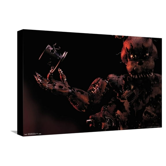 Five Nights at Freddy's - Nightmare Freddy Canvas Wall Poster, 14.725" x 22.375"