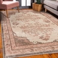thumbnail image 3 of Rose Decorative Rug, Vintage Boho Oriental Culture Style Pattern of Swirling and Curlicue Flowers, Quality Carpet for Bedroom Dorm and Living Room, 6 Sizes, Pale Rust and Brown, by Ambesonne, 3 of 4