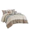 thumbnail image 4 of HIG Juego de Edredón Ultra Suave Tamaño King Color Topo para Adultos, Diseño Bordado de 7 Piezas Bed-in-a-Bag, 4 of 5