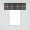thumbnail image 2 of Ambesonne Tartan Valance Pack of 2, Traditional Scottish Plaid, 54"X18", Redwood Cadet Blue, 2 of 2