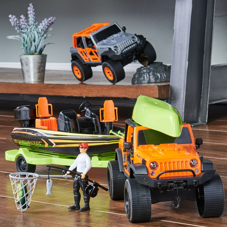 Adventure Force Jeep with Bass Boat Set 