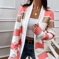 thumbnail image 6 of safuny Women's Loose Coat Cardigan Holiday Solid Color Patchwork Trendy Outwear Fall Long Sleeve Open Front Casual Relaxed Pink M, 6 of 7