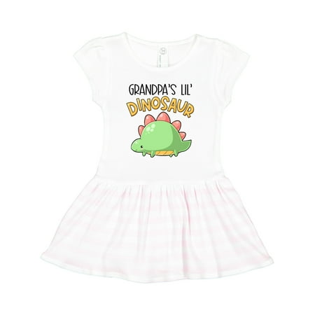 

Inktastic Grandpa s Lil Dinosaur with Cute Stegosaurus Gift Toddler Girl Dress