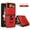 Red, variant on Multi-Functional Heavy Duty Case for Samsung Galaxy Z Flip 4, Multi-Layers Rugged PC Soft TPU Hybrid Ring Stand Camera Lens Sliding Cover with Card Slot Holders Magnetic Car Mount Case, Black