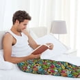 thumbnail image 4 of Uemuo Color Summer Pattern Men's Wide Leg Palazzo Lounge Pants with Pockets Light Weight Loose Comfy Casual Pajama Pants-, 4 of 9