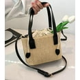 thumbnail image 5 of Kukuzhu Straw Tote Bag for Women Small Satchel Handbag Crossbody Bag Summer Tote Handmade Shoulder Handbag Top Handle Bag, 5 of 7