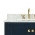 thumbnail image 6 of Ariel Cambridge 73 In. Double Rectangle Sink Vanity With Carrara White Marble 0.75 In Countertop In Midnight Blue, 6 of 10