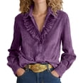 thumbnail image 2 of Uootdi Plus Size Sequin Tops for Women Sparkly Glitter Bow Crewneck Long Sleeve Shirts Evening Party Night Top Going Out Pullover Gift, 2 of 6