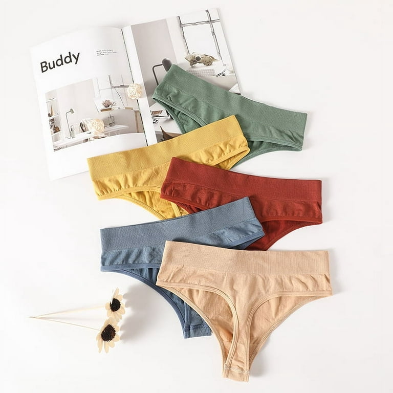 Sexy Women Thongs G-String Women Lingerie Shaper Female Briefs Seamless  Intimate Underwear Designer Panties （Bean Paste M)