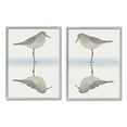 thumbnail image 2 of Stupell Industries Tranquil Sandpiper Reflection Nautical Bird Beach Shore Graphic Art Gray Framed Art Print Wall Art, Set of 2, Design by Ziwei Li, 2 of 5
