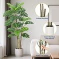 thumbnail image 4 of Qinaqin 6-Foot Artificial Monstera de Profundidadliciosa Plant con a Negro Pot Grande Fake Tropical Floor Tree para Indoor o Outdoor Hogar Oficina Living Sala Profundidadcor, 4 of 7