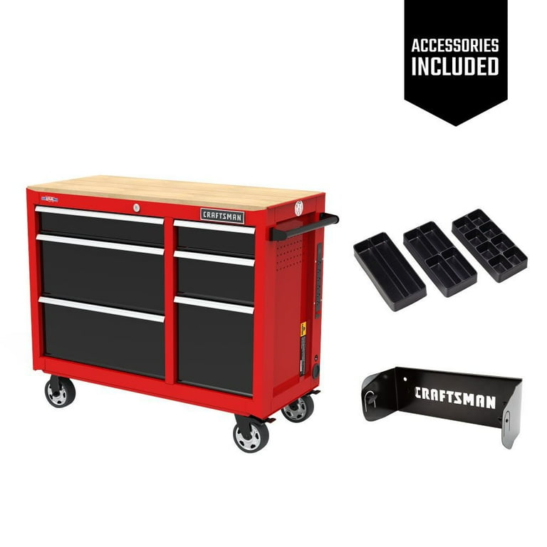 Craftsman S2000 41 Inch Wide 6 Drawer Mobile Workstation Walmart