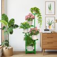 thumbnail image 2 of Soporte Alto para Plantas de 5 Niveles Interior/Exterior | Estante de Esquina Resistente para Plantas y Decoración | Estante Metálico Ahorrador de Espacio para Balcón, Jardín, Sala, Terraza, 2 of 9