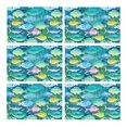 thumbnail image 2 of MKHERT Watercolor Fish and Underwater Plants Sea Life Placemats Table Mats for Dining Room Kitchen Table Decoration 12x18 inch,Set of 6, 2 of 4