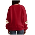 thumbnail image 6 of TTUHYWXI Women Sparkle Sequin Christmas Sweatshirt Santa Graphic Crewneck Sweater Long Sleeve Xmas Pullover Tops (Red, M), 6 of 8