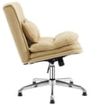 thumbnail image 5 of Ktaxon Armless Office Chair Linen Fabric Study Chair Adjustable Swivel Vanity Chair with Ergonomic Backrests for Conference and Home Yellow, 5 of 10