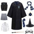 thumbnail image 3 of Disfraz unisex de Hufflepuff para adultos, niños, niñas, mujeres y hombres, uniforme de la escuela de magia de Hermione, disfraz de mago Potter para Halloween, 3 of 5