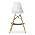 thumbnail image 6 of Aron Living Pyramid 28" Plastic and Wood Counter Stools in White (Set of 4), 6 of 7