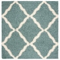 thumbnail image 5 of SAFAVIEH Daley Geometric Plush Shag Runner Rug, Seafoam/Ivory, 2'3" x 10', 5 of 9