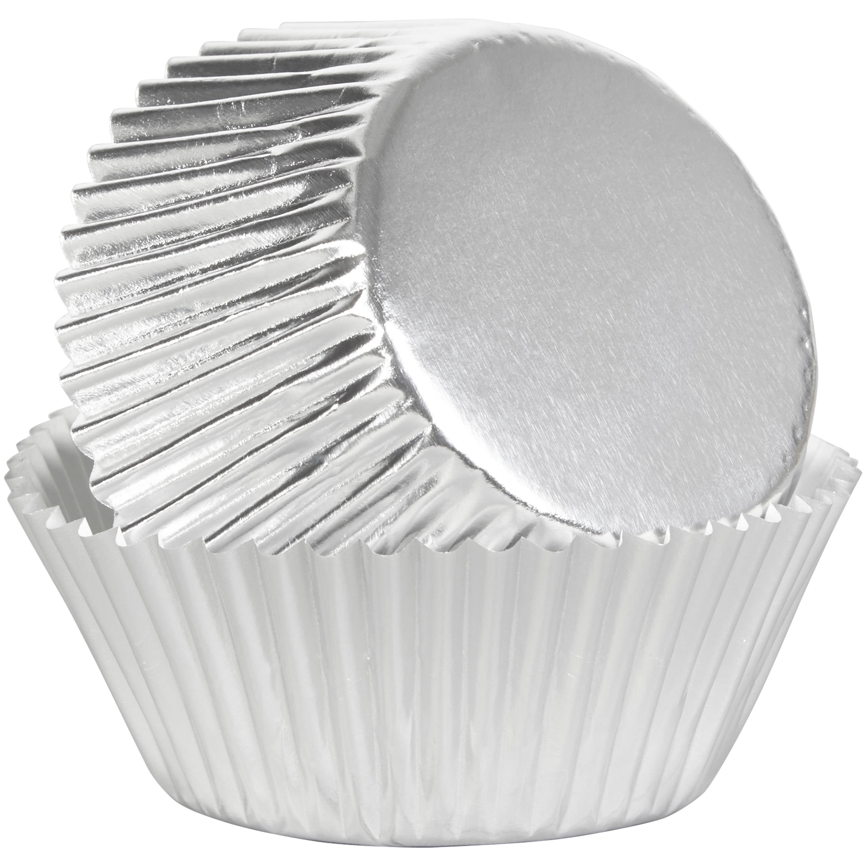 600 Mini Cupcake Cases Baking Muffin Cake Petits Fours Silver Foil Bulk Pack