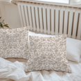 thumbnail image 6 of Throw Pillow Covers 26x26 Inch Set of 2, Farmhouse Khaki Waterproof Outdoor Pillow Covers, Vintage Flower Leaf Botanical Plant Decorative Cushion Pillowcases for Couch, Sofa, Bed, Garden, Patio, 6 of 9