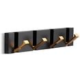 thumbnail image 1 of Ganchos Sin taladro Montado en pared Rack Rack Noxing Chaquetas Organizador Aluminio Sin deslizamiento Sin resbalón Tenedor de colgante Sala de estar Negro Oro 4 Ganchos Speravity HA010064-04B, 1 of 6