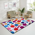 thumbnail image 4 of Coolnut 5'3" x 4' (63 x 48 in) Area Rug, Colorful Dots Nursery Rug Floor Mat Kids Playing Mat for Living Room Bedroom, 4 of 6