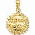 thumbnail image 3 of 10K Yellow Gold Solid Polished 3-Dimensional Sun Pendant (24 X 17) Made In Peru -Jewelry By Sweet Pea, 3 of 8