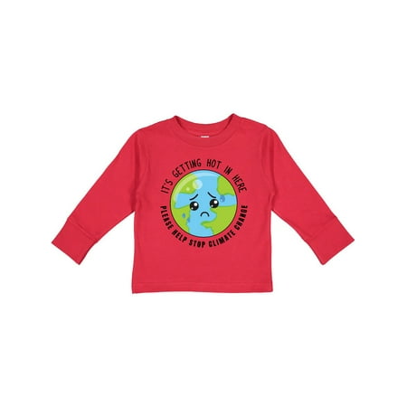 

Inktastic Climate Change It s Getting Hot in Here Sad Planet Earth Gift Toddler Boy or Toddler Girl Long Sleeve T-Shirt