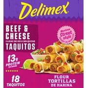 Delimex Beef & Cheese Large Flour Taquitos Frozen Snacks & Appetizers, 18 ct Box