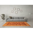 thumbnail image 3 of Ahgly Company Indoor Square Oriental Orange Industrial Area Rugs, 7' Square, 3 of 4