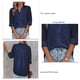 thumbnail image 3 of Mujeres Top mangas largas Turn Down Collar botón transpirable moda Loose Fit blusa, 3 of 4