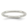 thumbnail image 6 of 925 Sterling Silver 2mm Comfort Fit Band Ring Size 7.5, 6 of 6