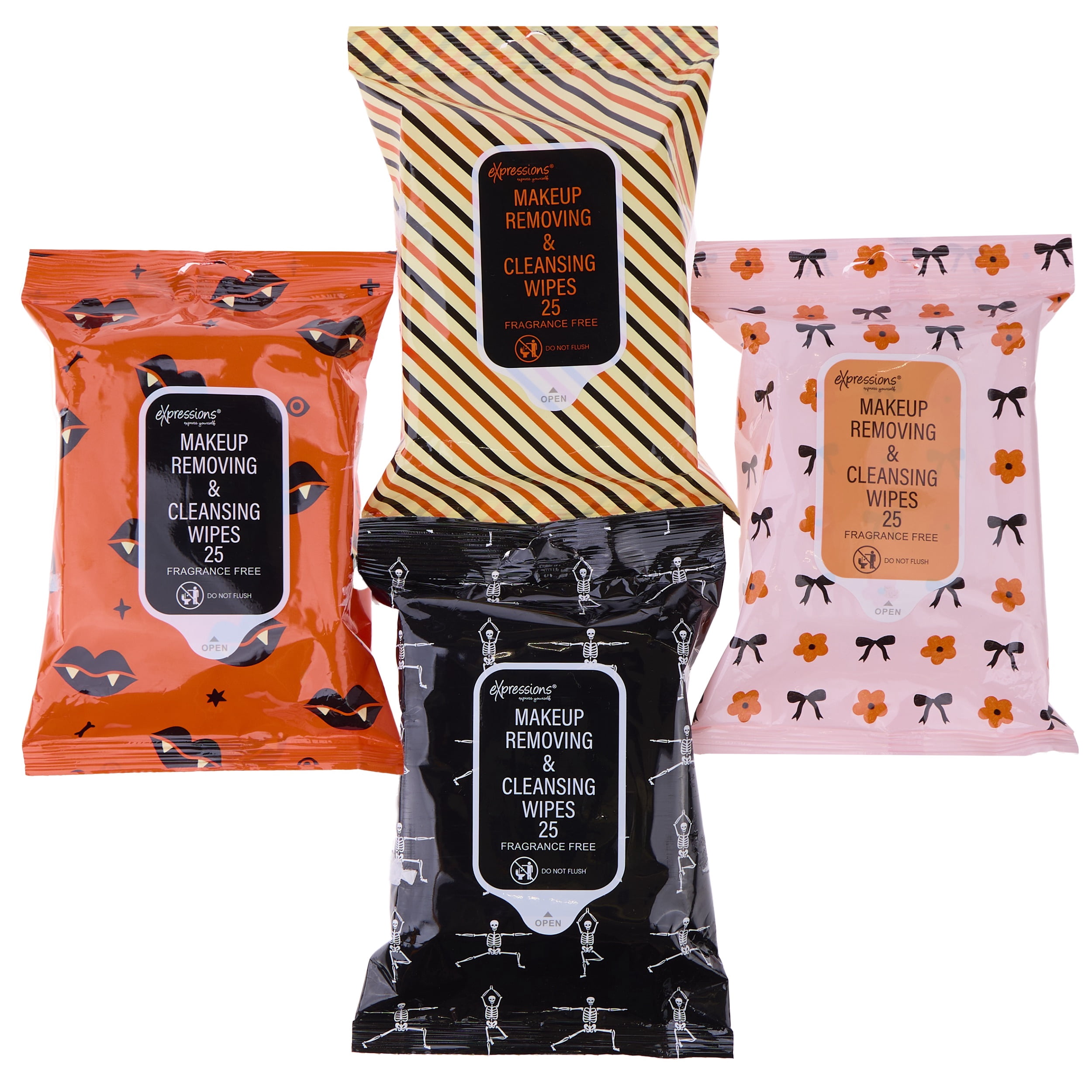 4 Packs of 25 Count Makeup Removing Wipes