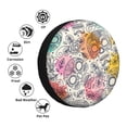 thumbnail image 4 of Balery Skull and Flowers Cubiertas para Neumáticos - Protector Resistente para Neumáticos de Camioneta, SUV, Remolque, Camper y RV-17 inch, 4 of 6