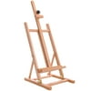 U.S. Art Supply Medium Tabletop Wooden H-Frame Studio Easel, Artist Adjustable Beechwood Paint Display Easel, 27" Canvas