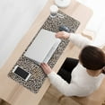 thumbnail image 3 of Long Mouse Pads for Desk,Black and Tan Leopard Print Desk Mats on Top Of Desks, Desk Mouse Pad Extra Large with 3mm Non-Slip Base and Stitched Edge for Gaming,Office,Work,Home 31.5"x11.8", 3 of 6