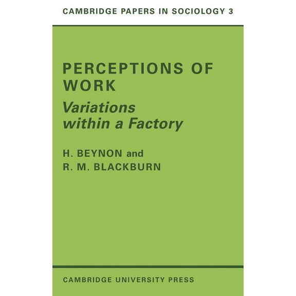 Cambridge Papers in Sociology Perceptions of Work: Variations Within a Factory, Book 3, (Paperback)