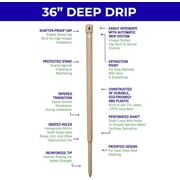 Deep Drip Irrigation Stake 36-Inch, Watering Spike For Palm Trees And Deep Rooted Trees, Drip System Parts Tubes, A-DD36, Single