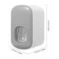 thumbnail image 1 of GOOHOCHY Dispensador automático de pasta de dientes de pared, exprimidor y soporte para pasta de dientes para niños y bebés (gris), 1 of 8