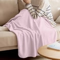 thumbnail image 4 of Throw Blanket for Couch Solid Color Soft Fleece Flannel Blankets Cozy Lightweight Blanket for Home Sofa Living Room Pink Bed Throws 30" x 40", 4 of 9