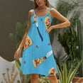 thumbnail image 3 of Fun Pizza Womens Summer Dresses Casual Sleeveless Tshirt Sundresses Vacation Beach Cover Up Dress, 3 of 8