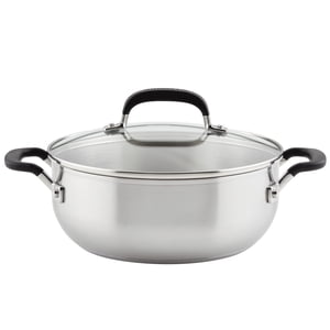 KitchenAid 4-Quart Stainless Steel Induction Casserole with Lid