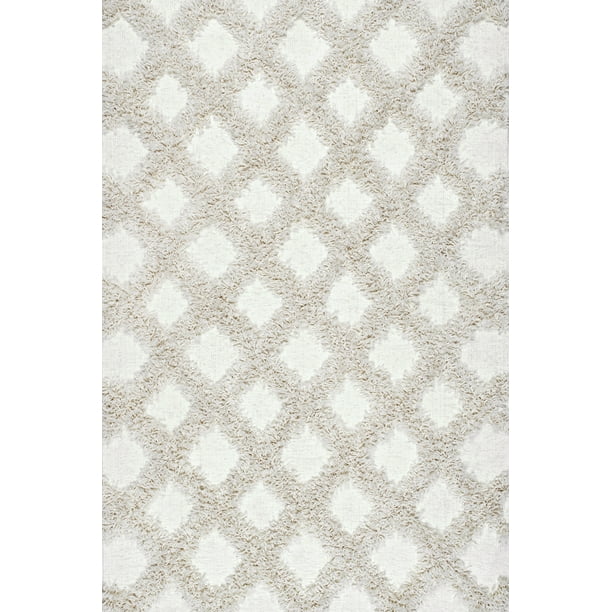 nuLOOM Francene Diamond Trellis Shaggy Area Rug
