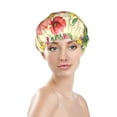 thumbnail image 3 of Balery Sunflower Cornflower Poppy Shower Caps, Double Layer Waterproof Shower Cap, Double Layers Reusable Shower Cap With Soft Comfortable For Long Thick Hair Soft Bath Shower Hair Caps, 3 of 9